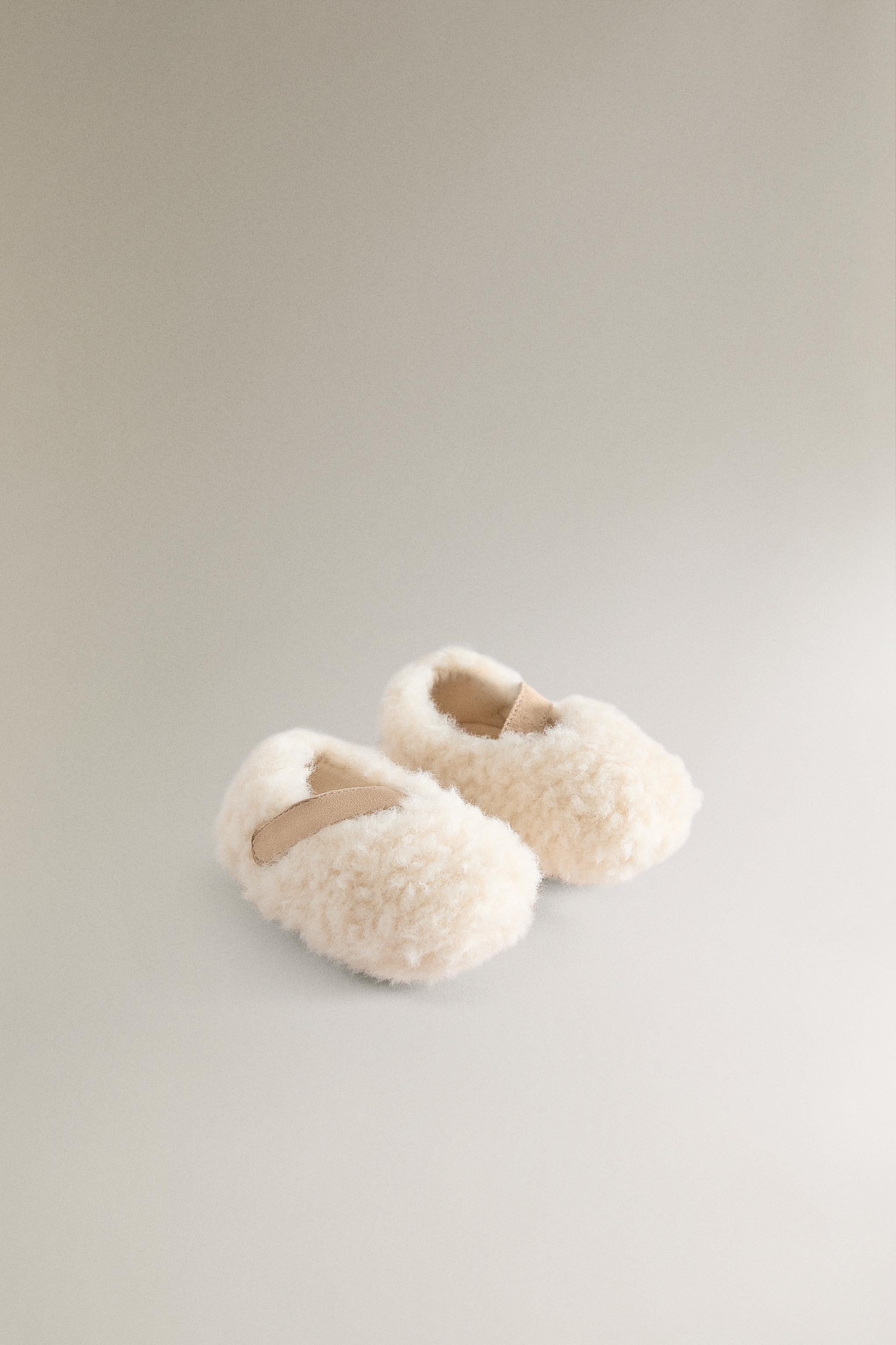 FAUX SHEARLING BALLERINA BOOTIES